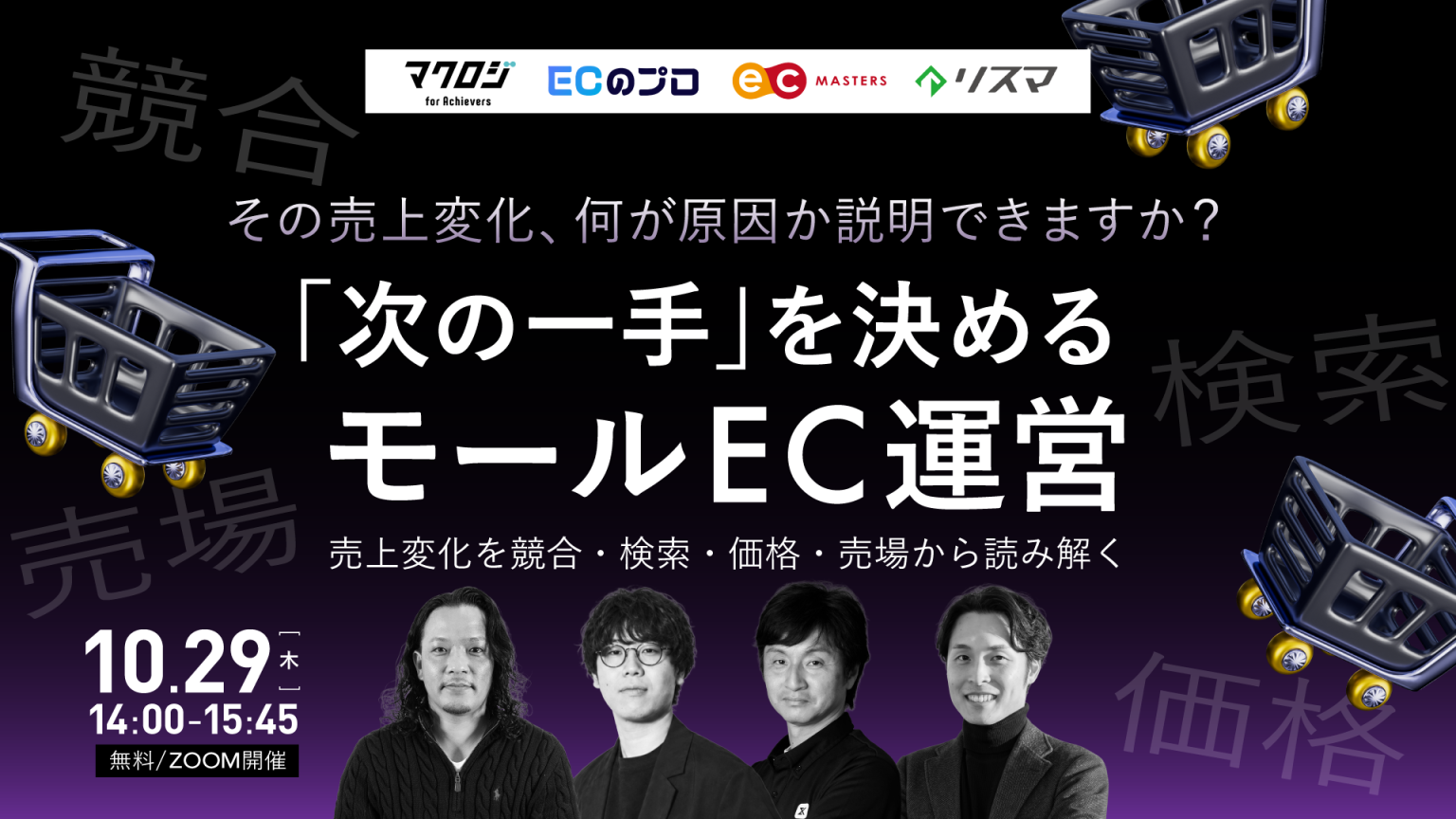 「次の一手」を決めるモールEC運営 ― 売上変化を、競合・検索・価格・売場から読み解く ―